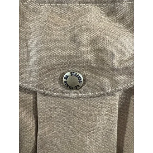 FILSON style 66 Waxed Stand Up Tin Cloth Hunting Jacket Size 48 2XL Vintage 80s - Picture 4 of 8